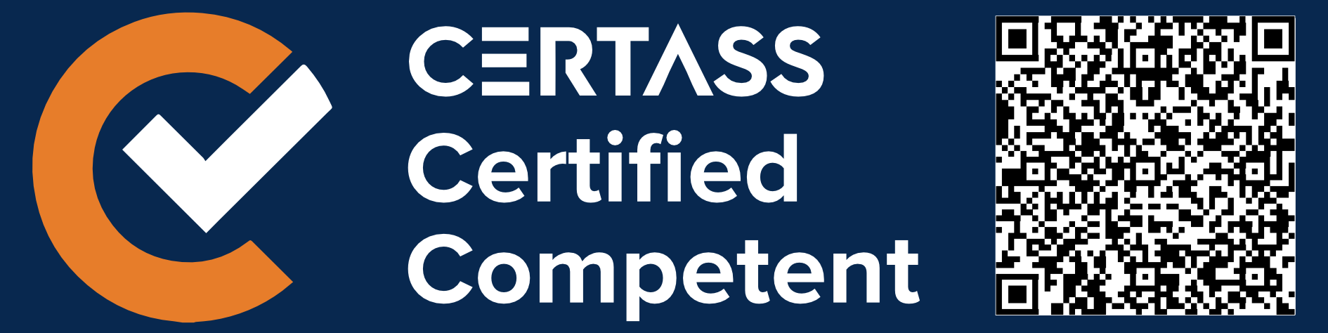 CERTASS Certified Competent - Scan QR code to verify